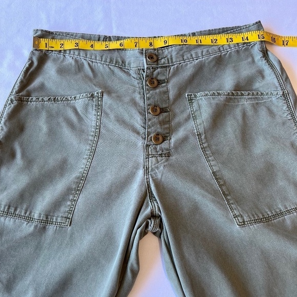 RtA Theodora ankle length army green distressed soft cotton pants - Picture 4 of 11